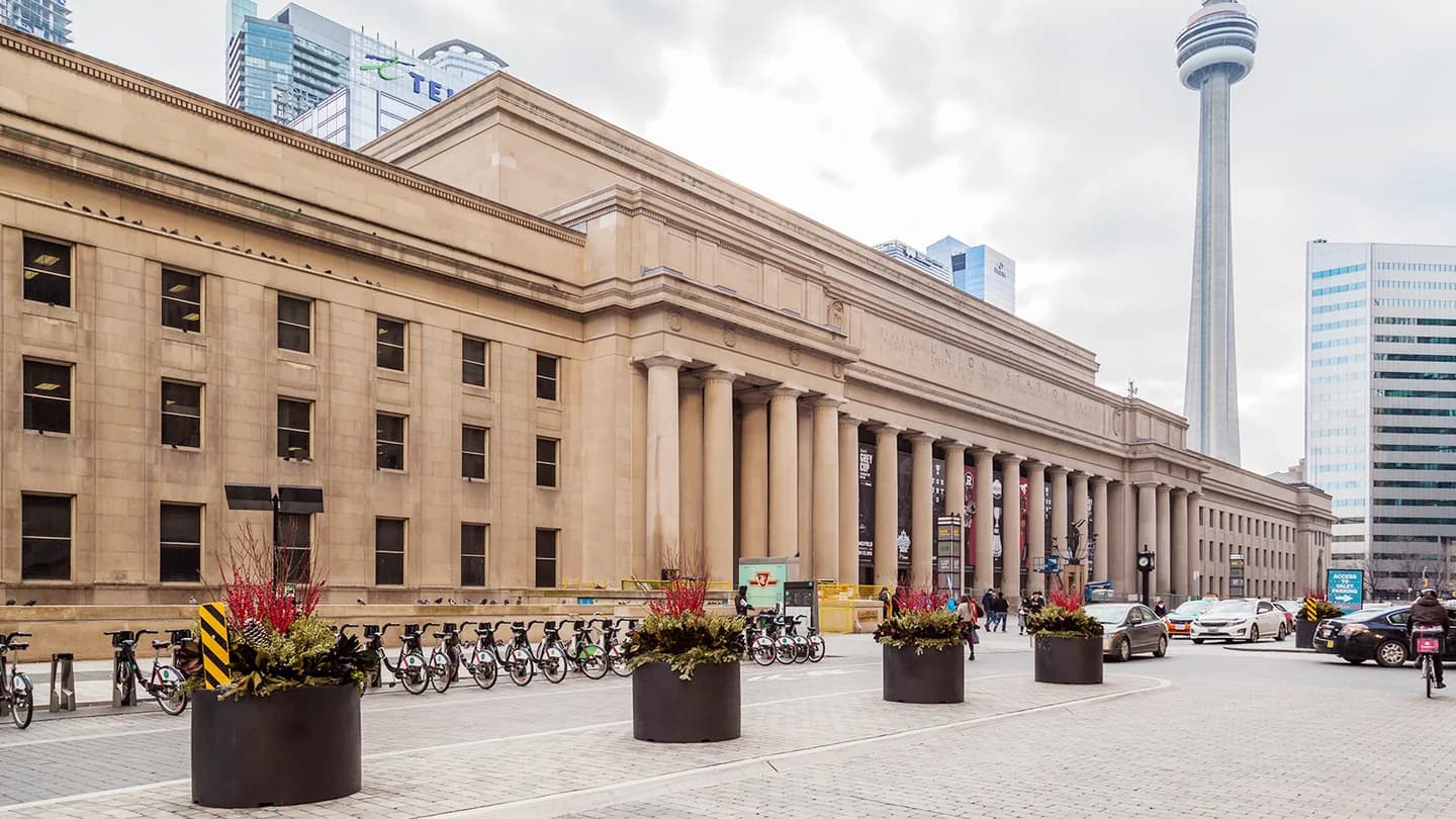 Union Station facade in Toronto