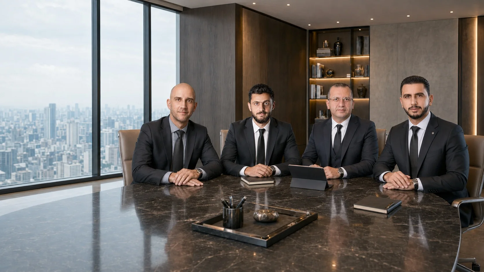 Nadine Middle East leadership team in a boardroom